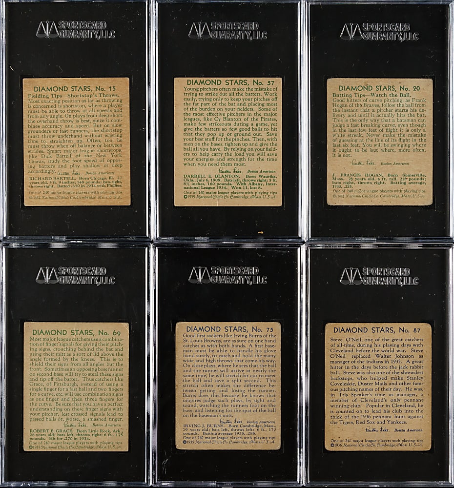 1934-1936 R327 Diamond Stars SGC GOOD 30 Collection (10) Including Al Lopez