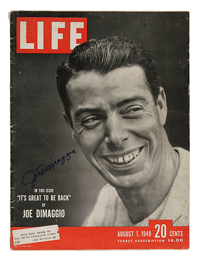 1949 Joe DiMaggio Signed "Life" Magazine