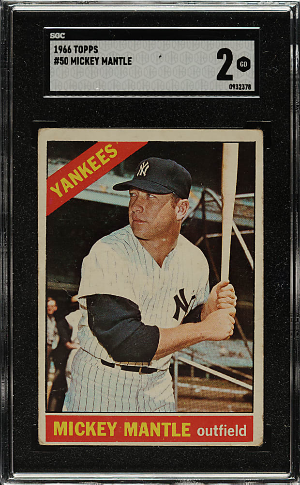 1966 Topps #50 Mickey Mantle SGC GOOD 2