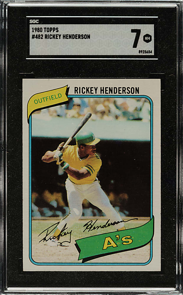 1980 Topps #482 Rickey Henderson Rookie SGC NM 7