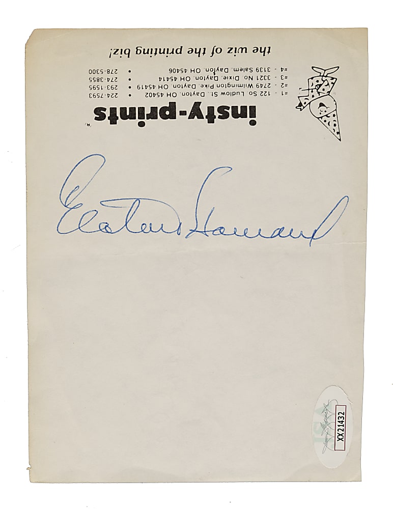Mickey Mantle and Elston Howard Cut Signature - JSA
