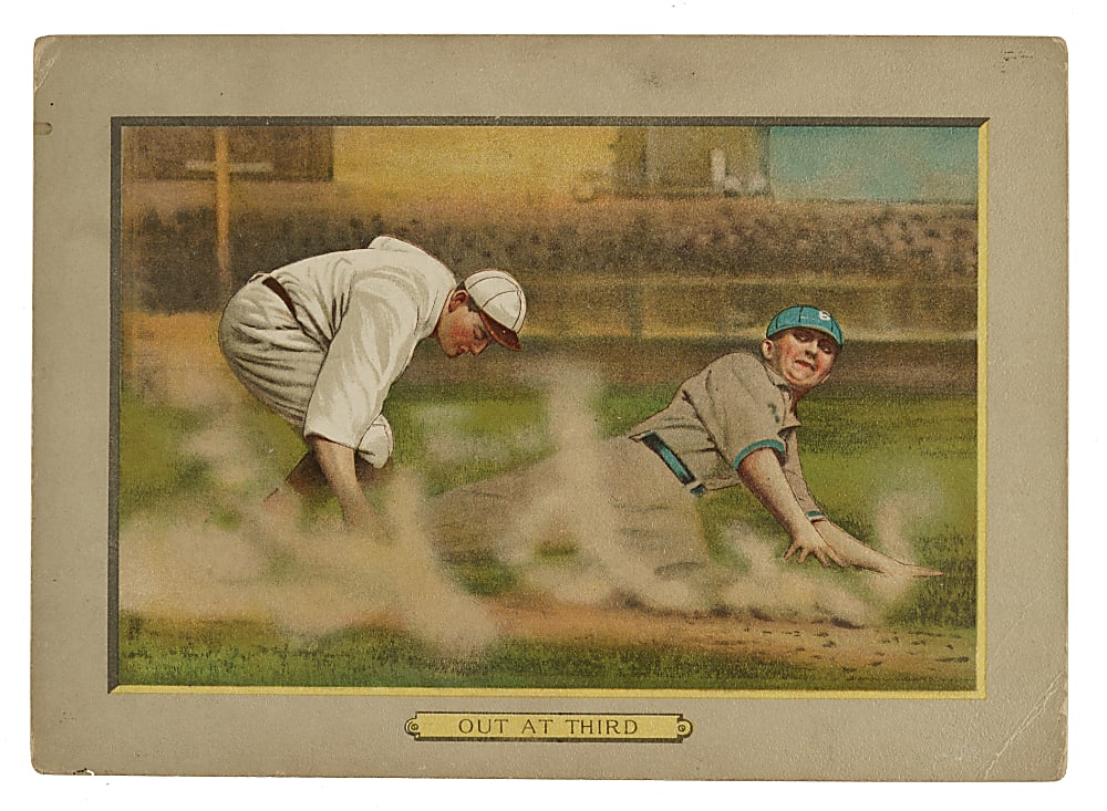 1911 T3 Turkey Red #43 Out At Third