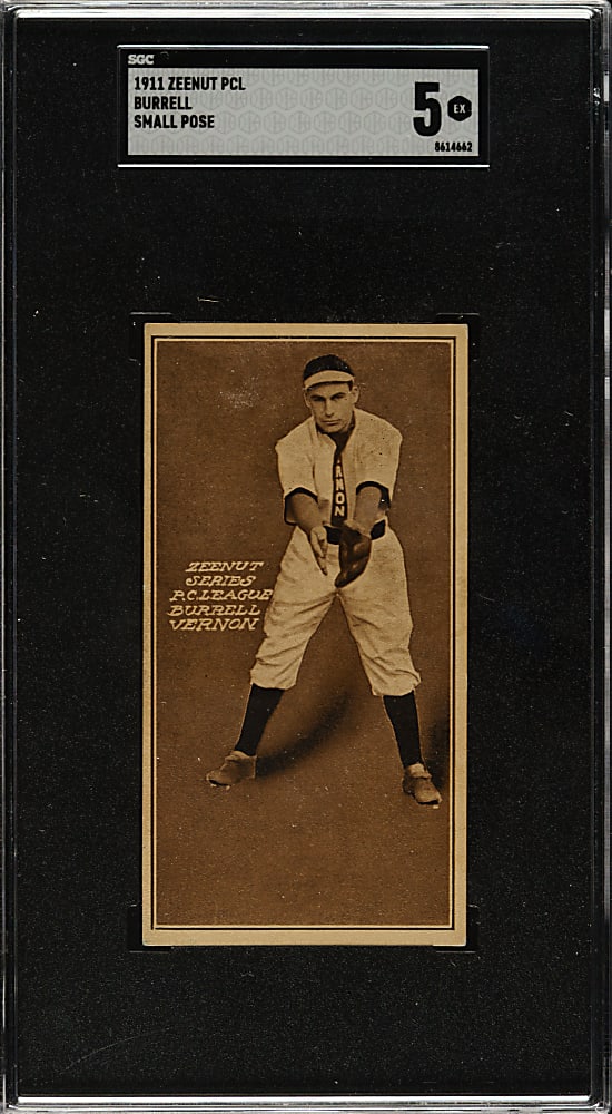 1911 Zeenut PCL Lennius Burrell Small Pose SGC EX 5 - 1 of 1 - Highest Graded!