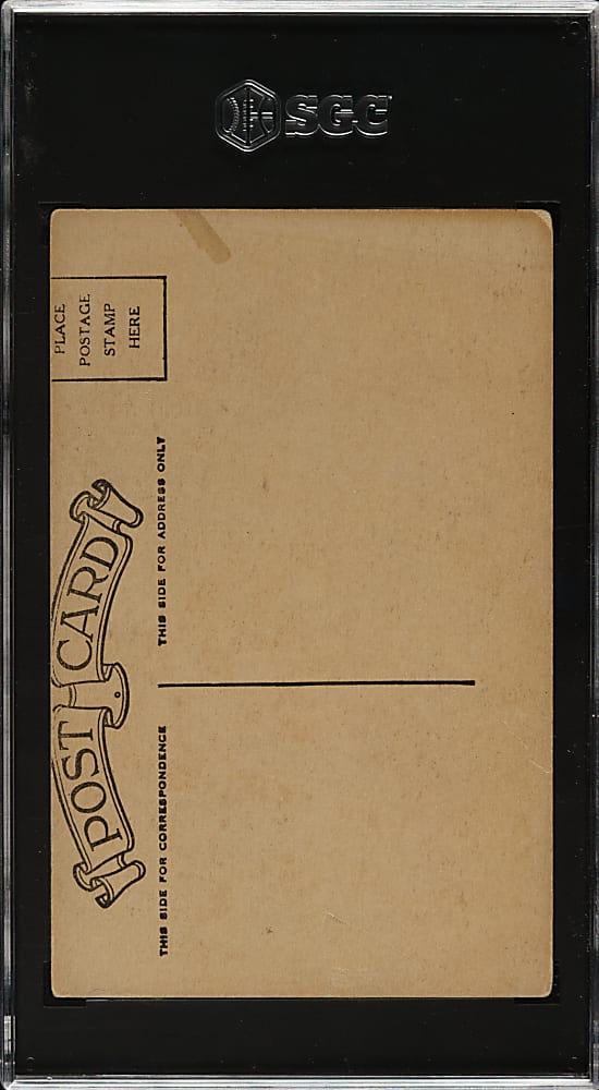 1926-1929 "Exhibit-Style Postcard-Back" Al Simmons View From Side SGC Authentic