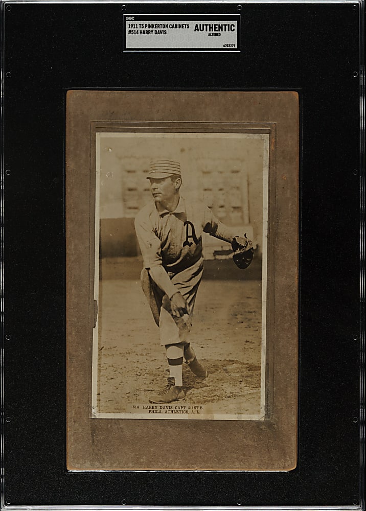 1911 T5 Pinkerton Cabinets #514 Harry Davis SGC Authentic