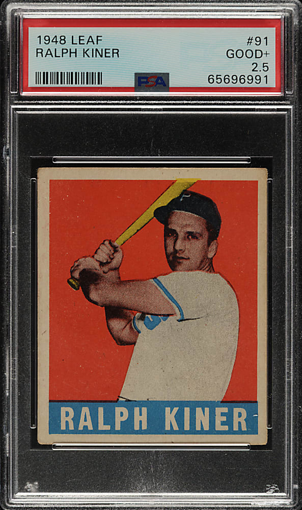 1948-1949 Leaf #91 Ralph Kiner Rookie PSA GOOD+ 2.5