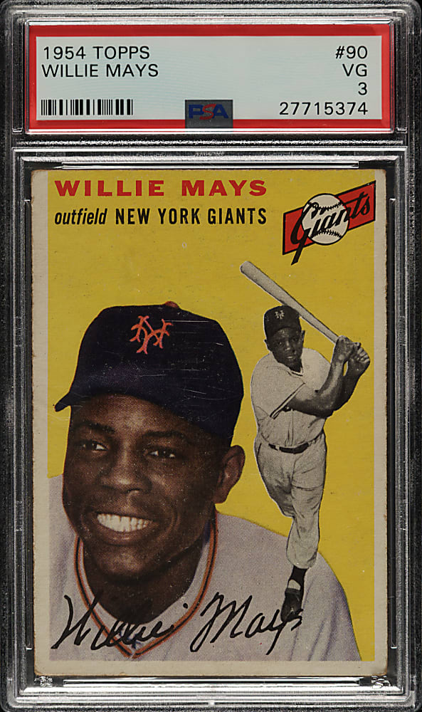 1954 Topps #90 Willie Mays PSA VG 3
