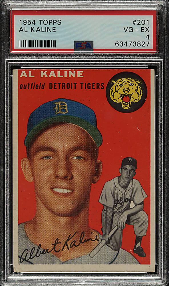 1954 Topps #201 Al Kaline Rookie PSA VG-EX 4