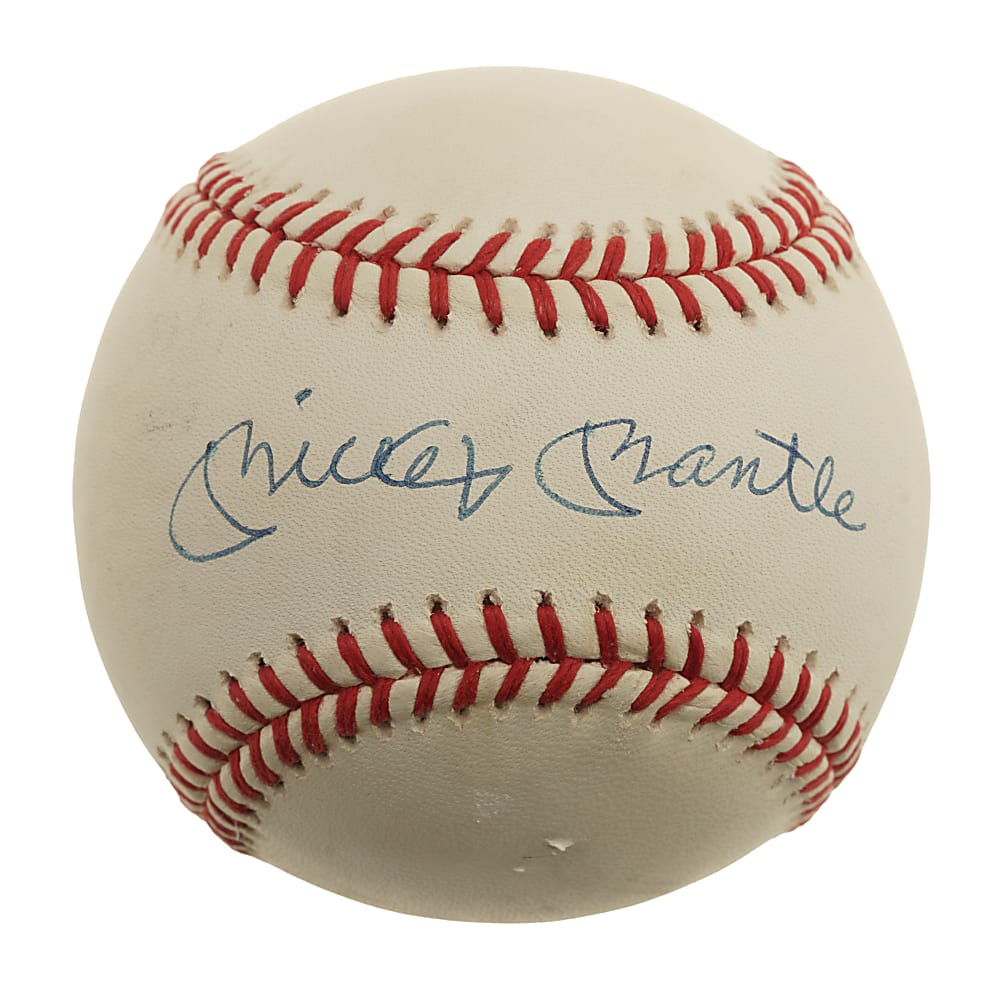 Mickey Mantle Single-Signed Baseball - JSA