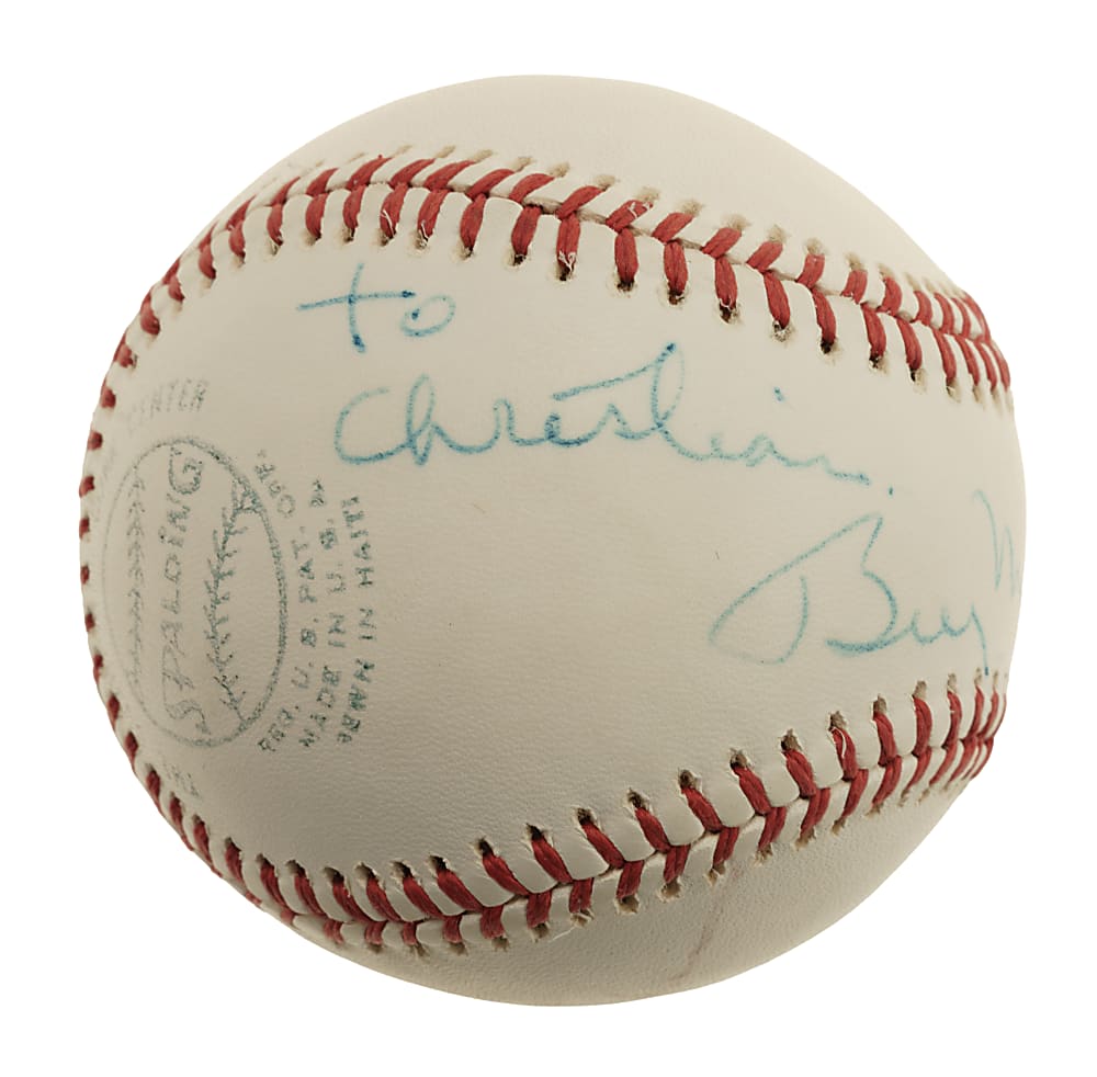 Billy Martin and George Steinbrenner Dual-Signed Baseball