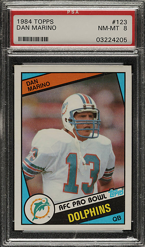1984 Topps Football #123 Dan Marino Rookie PSA NM-MT 8