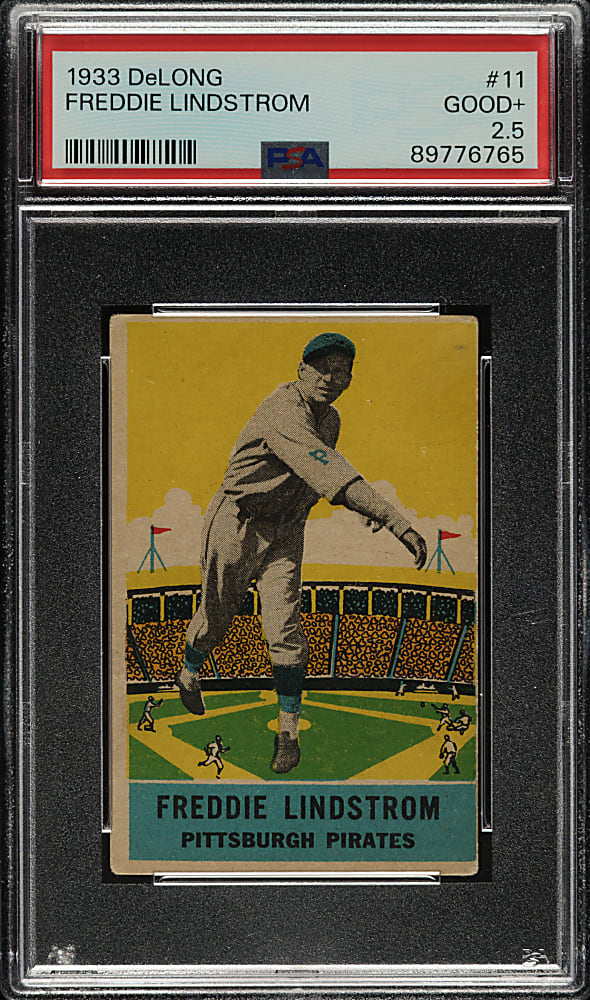1933 R333 DeLong #11 Freddie Lindstrom PSA GOOD+ 2.5