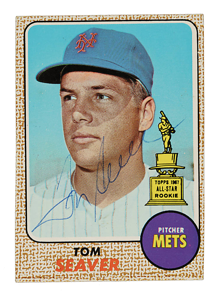 Signed 1968 Topps #45 Tom Seaver - JSA