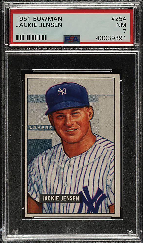 1951 Bowman #254 Jackie Jensen Rookie PSA NM 7