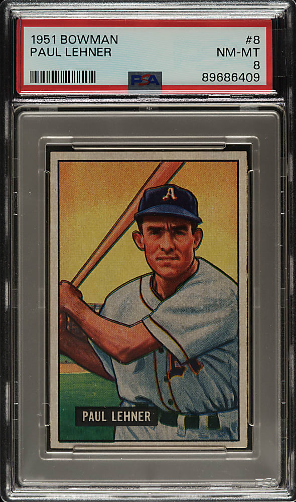 1951 Bowman #8 Paul Lehner PSA NM-MT 8