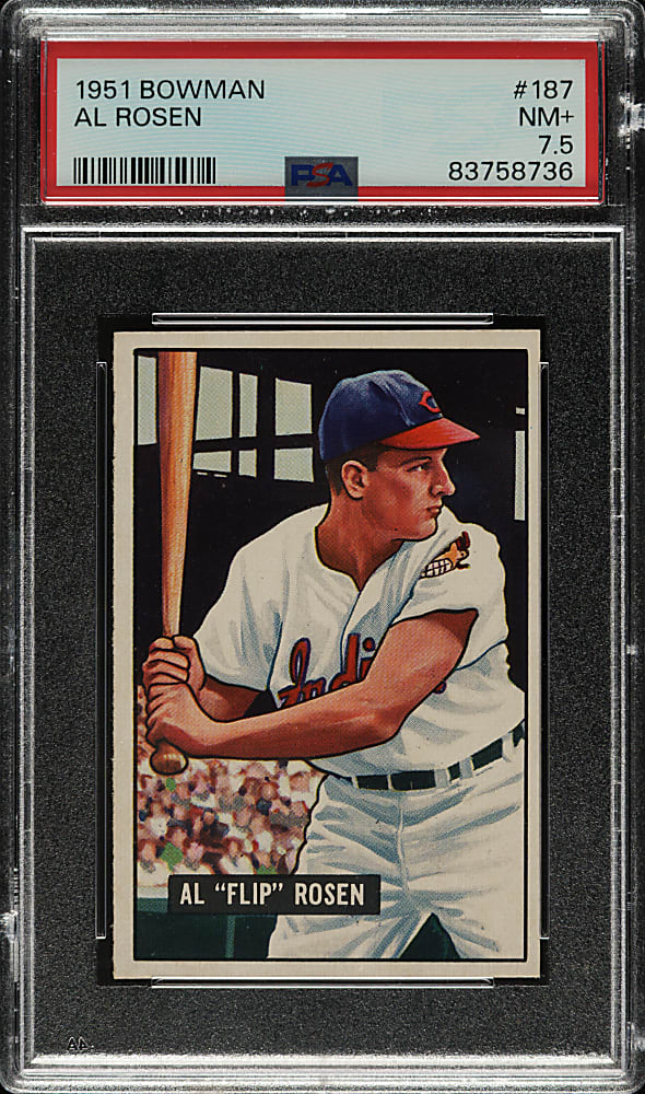 1951 Bowman #187 Al Rosen PSA NM+ 7.5