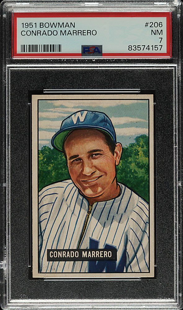 1951 Bowman #206 Connie Marrero PSA NM 7