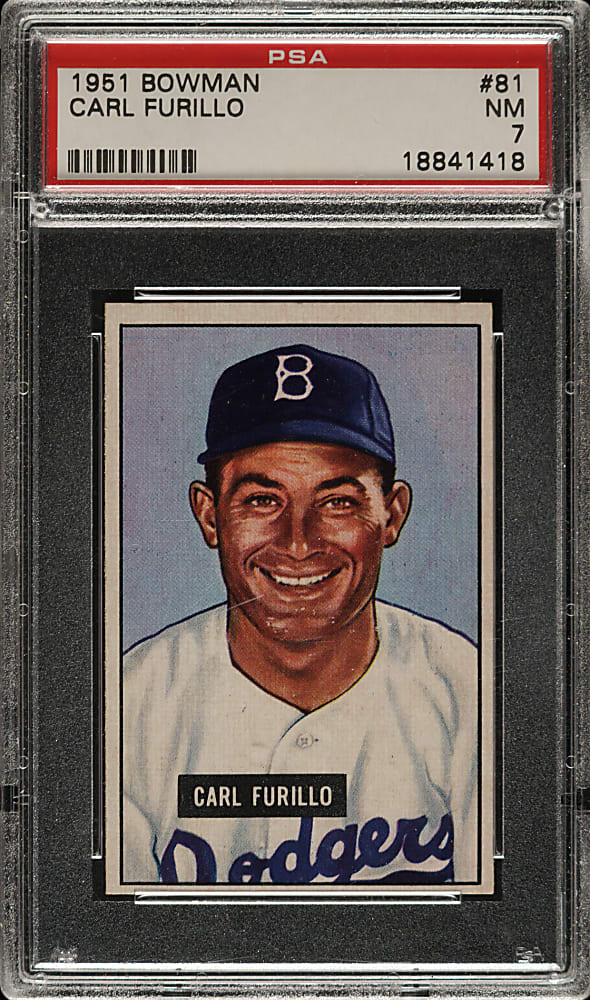 1951 Bowman #81 Carl Furillo PSA NM 7
