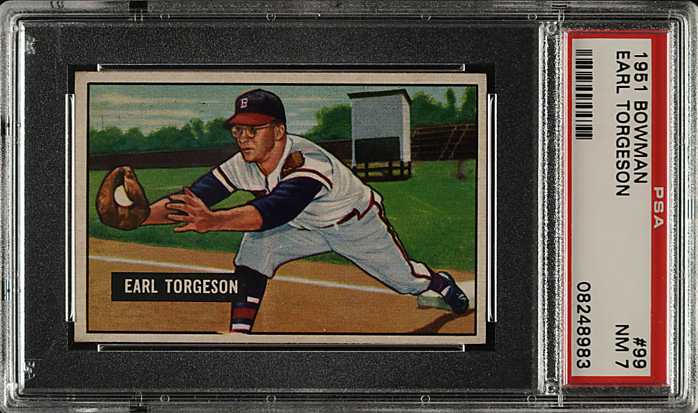 1951 Bowman #99 Earl Torgeson PSA NM 7