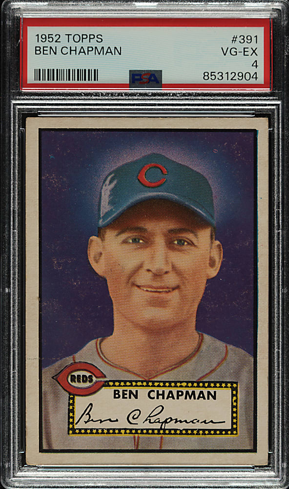 1952 Topps #391 Ben Chapman High Number PSA VG-EX 4