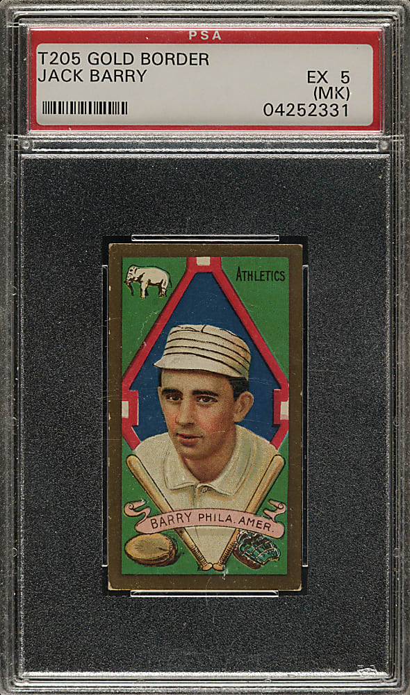 1911 T205 Gold Border Jack Barry PSA EX 5 (MK)