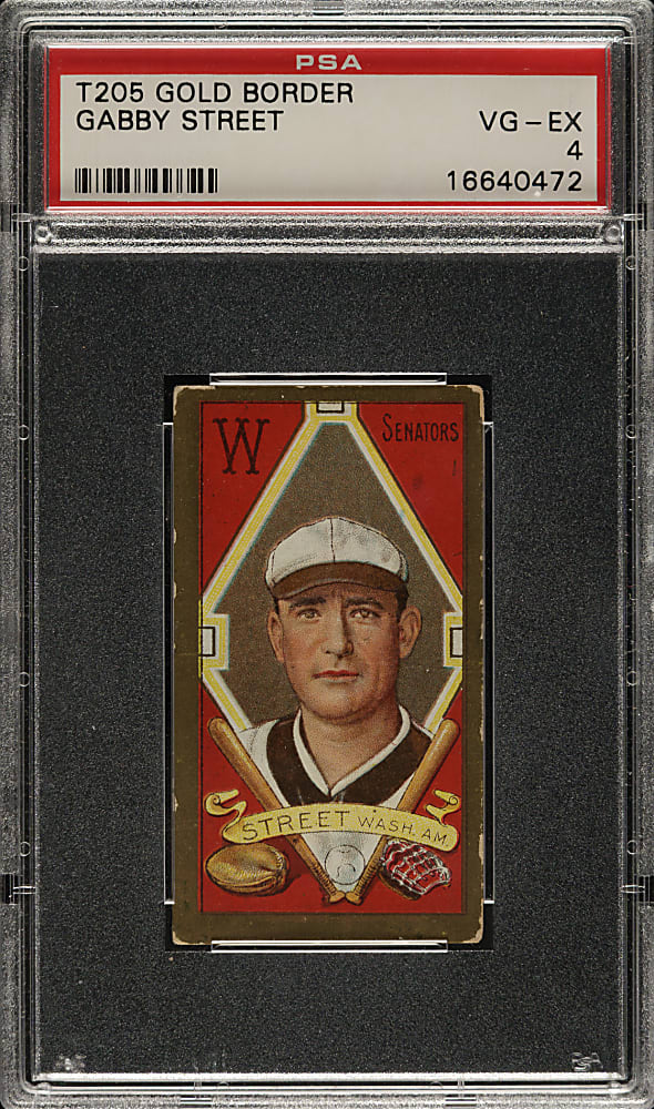1911 T205 Gold Border Gabby Street PSA VG-EX 4