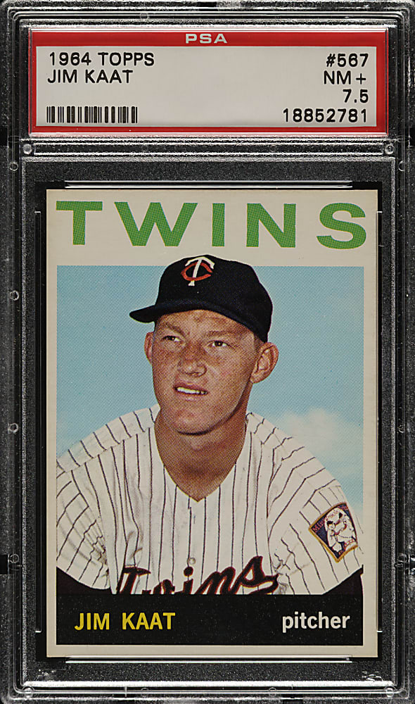 1964 Topps #567 Jim Kaat PSA NM+ 7.5