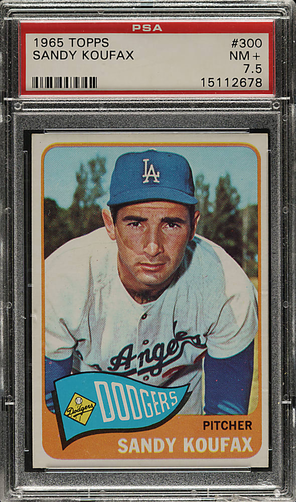 1965 Topps #300 Sandy Koufax PSA NM+ 7.5