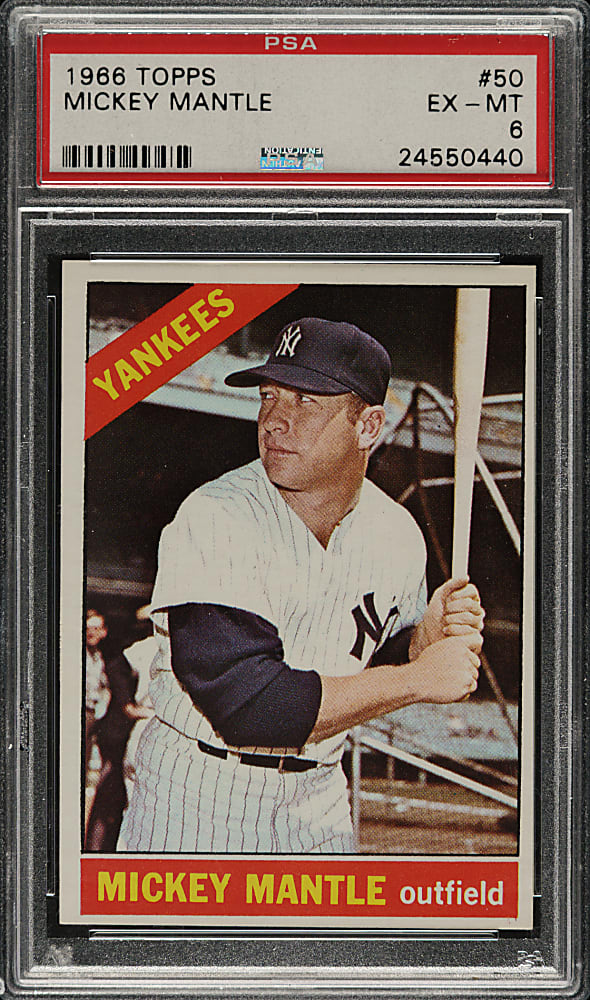 1966 Topps #50 Mickey Mantle PSA EX-MT 6