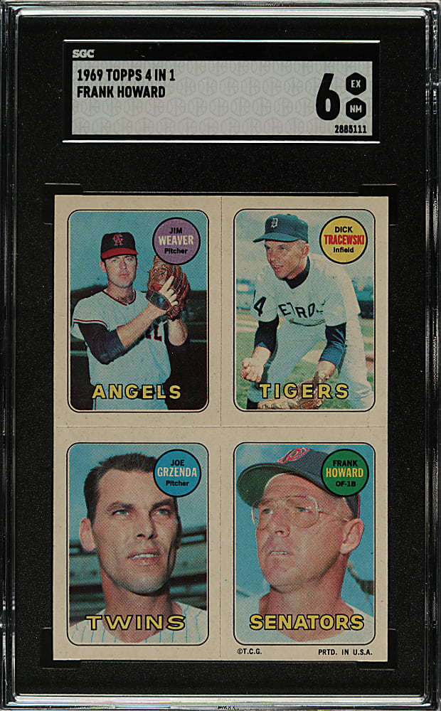 1969 Topps Four-in-One Frank Howard SGC EX/NM 6