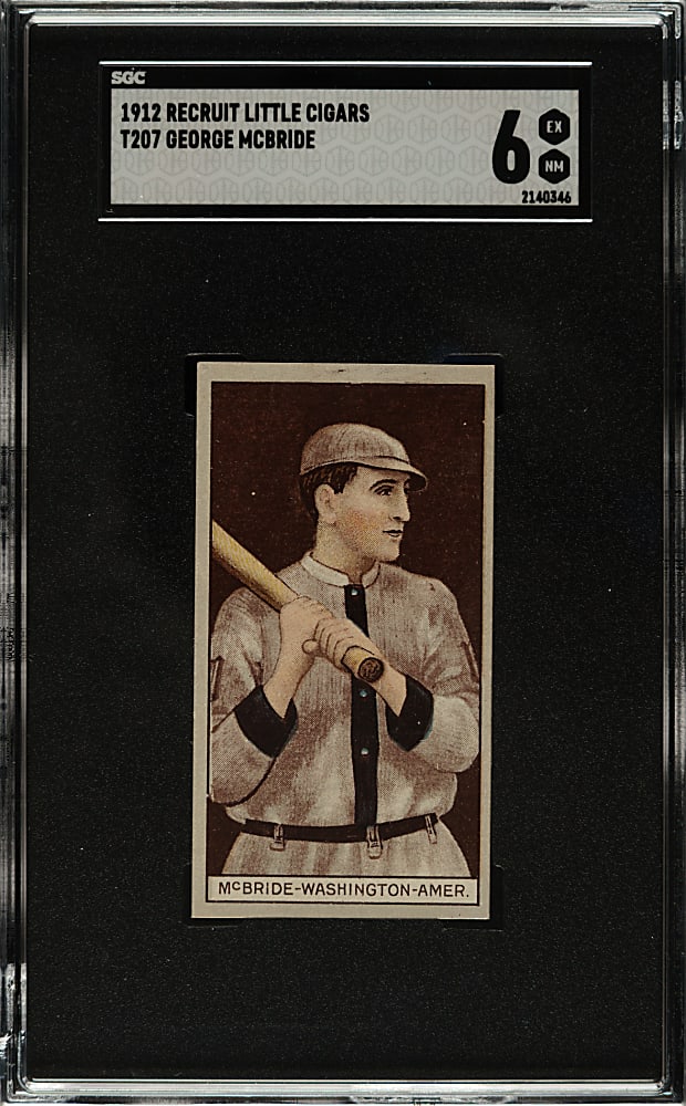 1912 T207 Brown Background George McBride SGC EX/NM 6