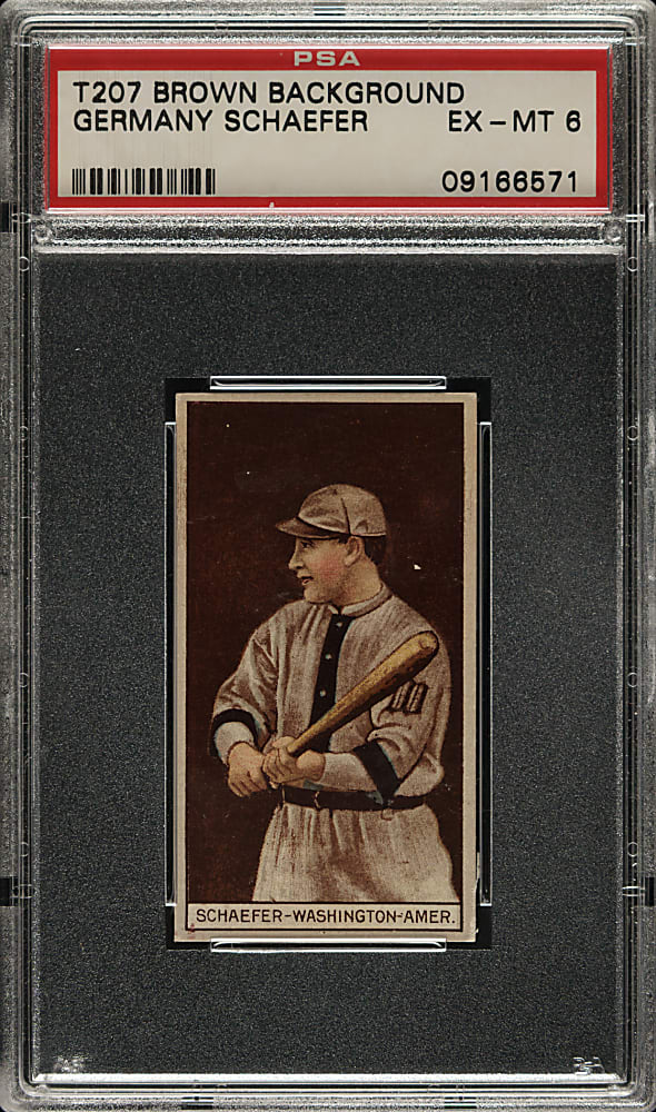 1912 T207 Brown Background Germany Schaefer PSA EX-MT 6