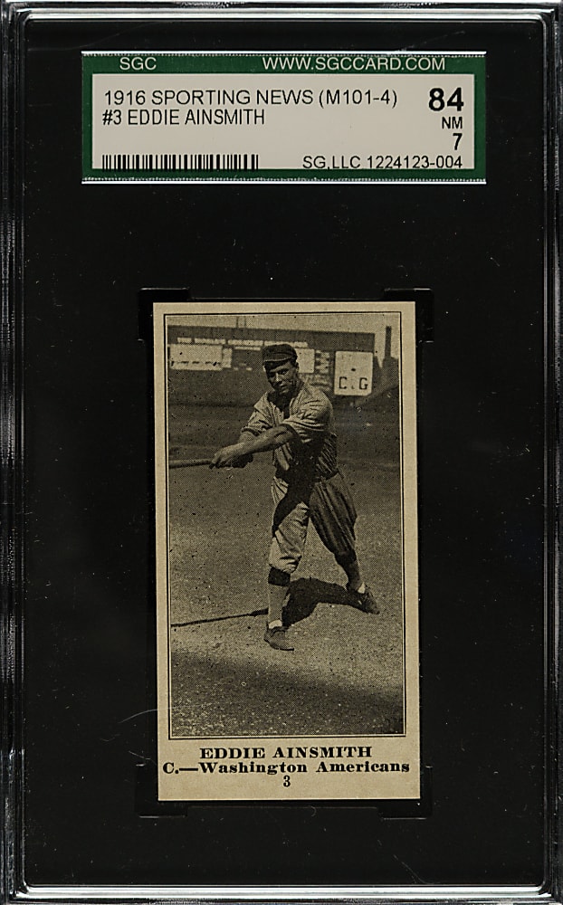 1916 M101-4 Sporting News #3 Eddie Ainsmith SGC NM 84