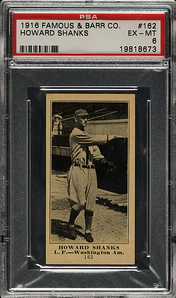 1916 M101-5 Famous & Barr #162 Howard Shanks PSA EX-MT 6