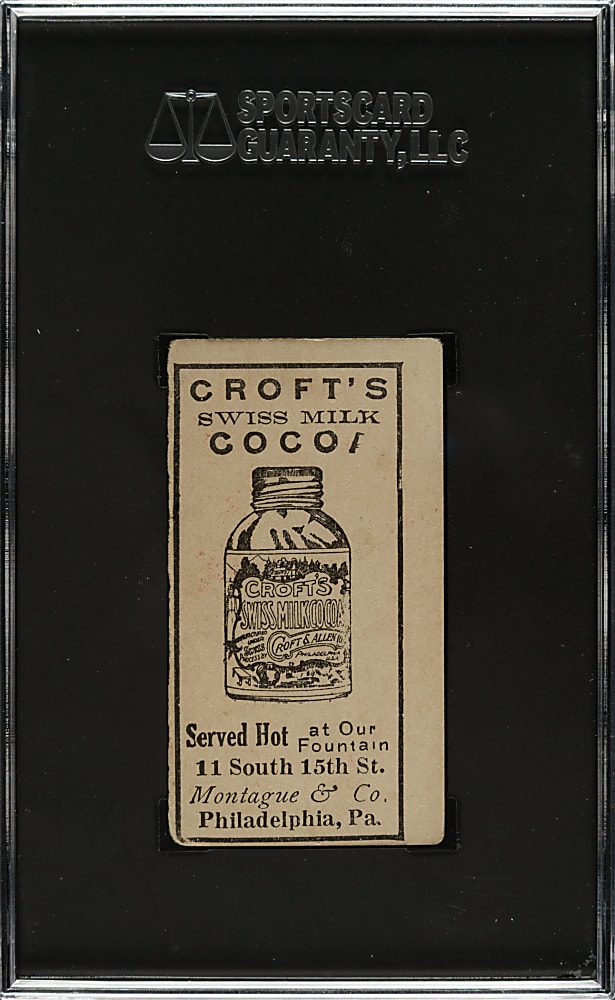 1909 E92 Croft's Cocoa Heinie Zimmerman SGC VG 3