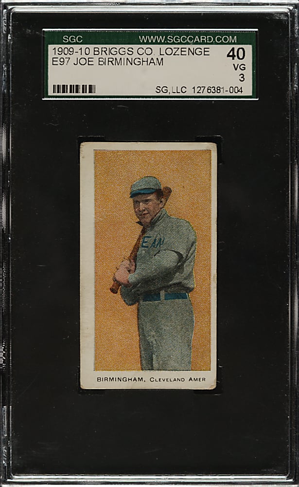 1909-1910 E97 C. A. Briggs Co. Joe Birmingham SGC VG 40
