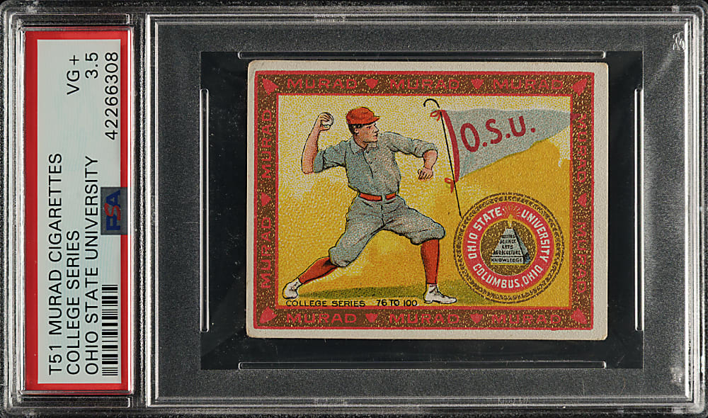 1909-1910 T51 Murad "College Series" Ohio State University PSA VG+ 3.5