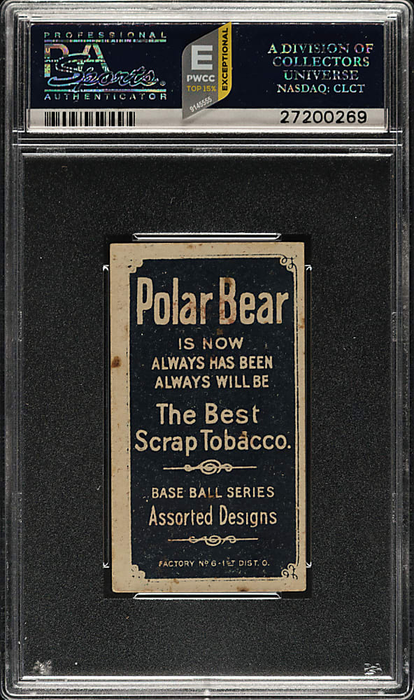 1909-1911 T206 White Border Kid Elberfeld Fielding PSA VG 3 - Polar Bear Back