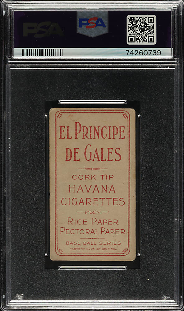 1909-1911 T206 White Border Dolly Gray PSA GOOD+ 2.5 - El Principe de Gales Back