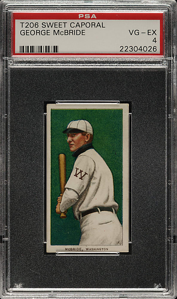 1909-1911 T206 White Border George McBride PSA VG-EX 4