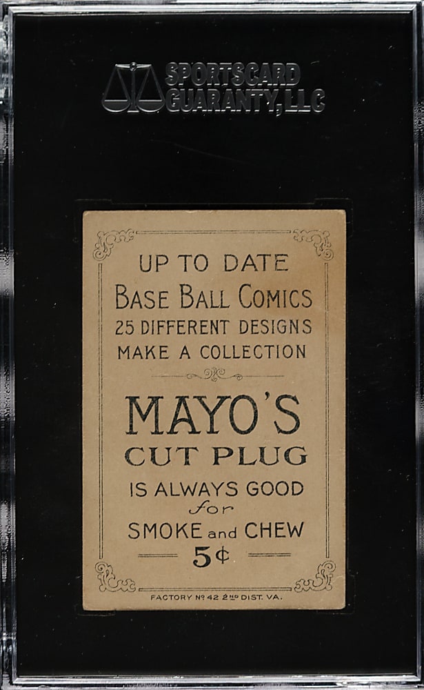 Circa 1910 T203 Mayo's Baseball Comics "Out" SGC VG 3