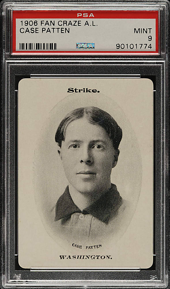 1906 Fan Craze American League Case Patten PSA MINT 9