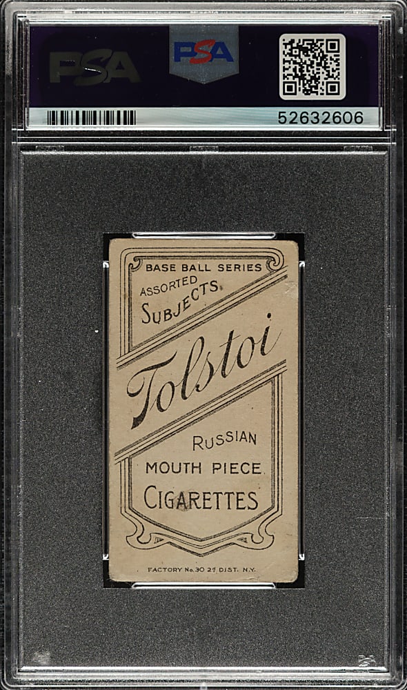 1909-1911 T206 White Border Bob Unglaub PSA GOOD 2 - Tolstoi Back