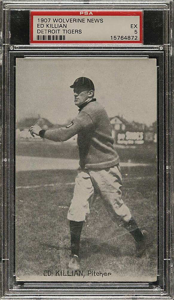 1907 Wolverine News Postcard Ed Killian PSA EX 5