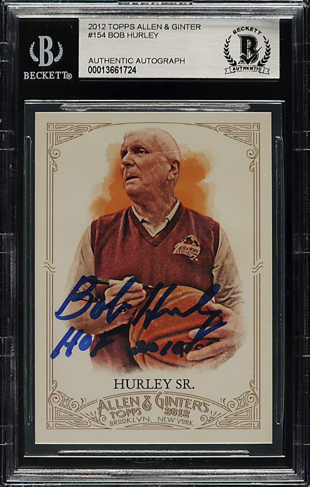 Signed 2012 Topps Allen & Ginter Basketball #154 Bob Hurley - Beckett
