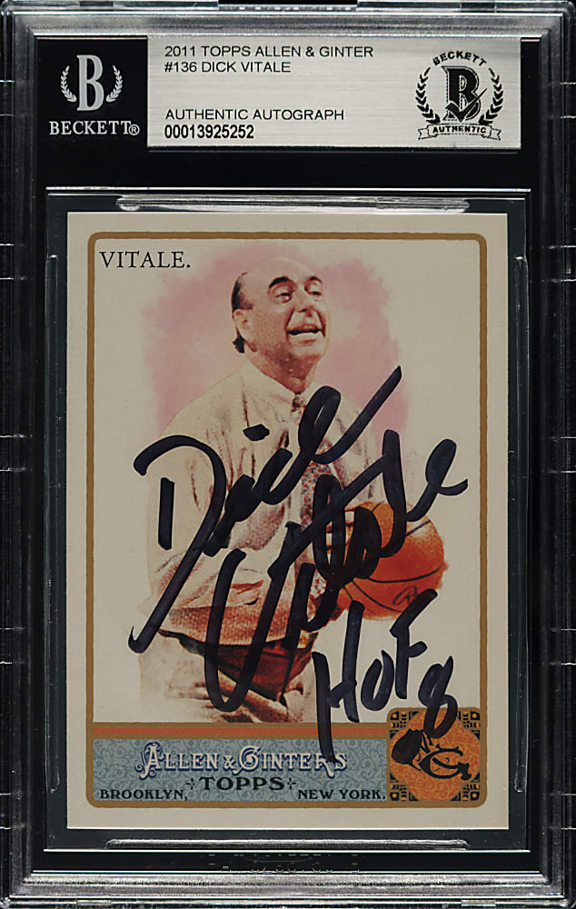 Signed 2011 Topps Allen & Ginter Basketball #136 Dick Vitale - Beckett