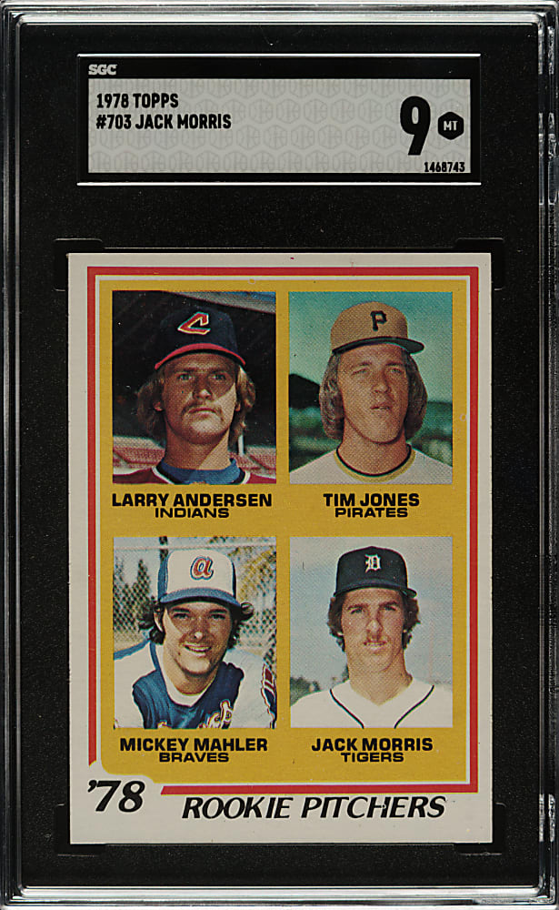 1978 Topps #703 Jack Morris Rookie SGC MINT 9