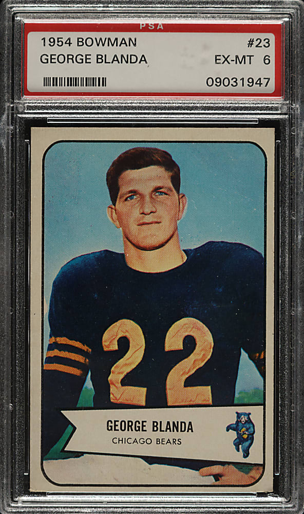 1954 Bowman Football #23 George Blanda Rookie PSA EX-MT 6