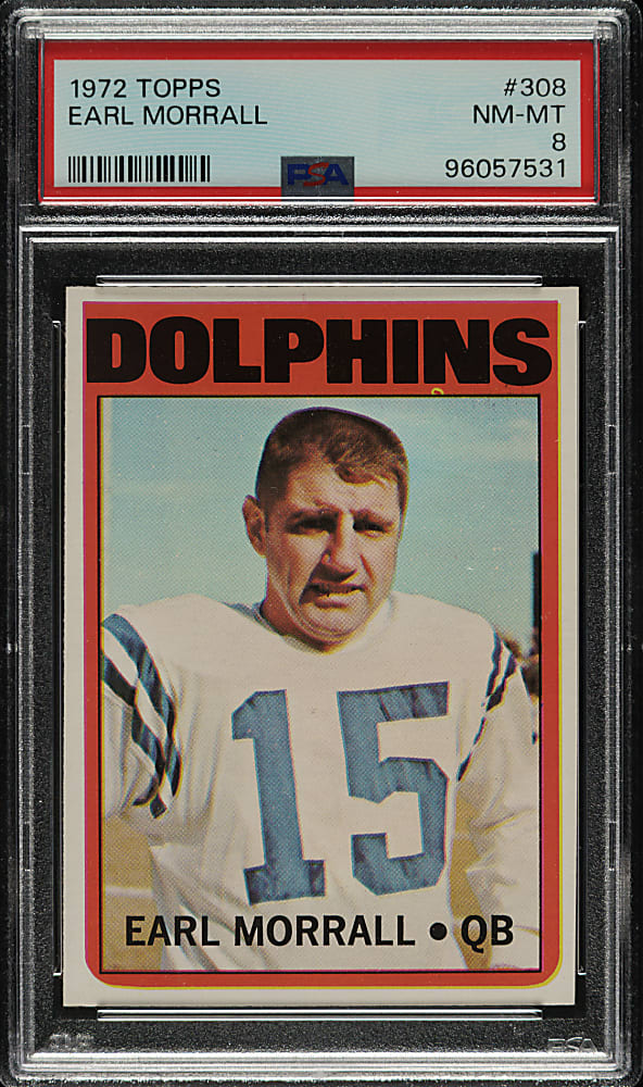 1972 Topps Football #308 Earl Morrall PSA NM-MT 8