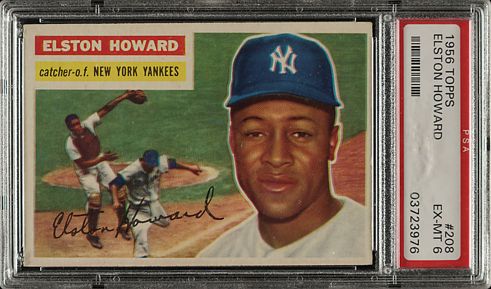 1956 Topps #208 Elston Howard PSA EX-MT 6